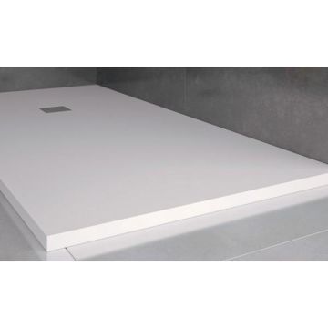 Composiet douchebak Solid Eco 90x90cm wit structuur egaal