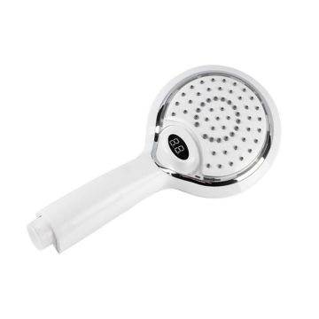 LED handdouche wit-chroom met digitale temperatuur aanduiding