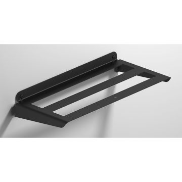 Aluminium handdoekrek 60x27,5cm zwart, geschikt voor buiten gebruik