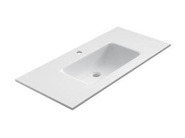 Solid Surface wastafel Florence 101x46cm wit mat