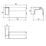 Design toiletrol houder Eletech chroom met klep