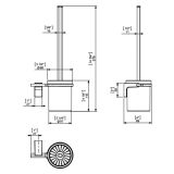 Toiletborstel Eletech chroom met houder