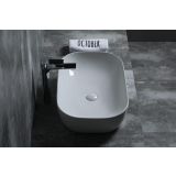 Keramische ovale opbouw waskom Oval 60x39cm wit