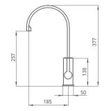 Maatvoering keukenkraan Flat