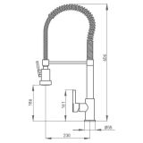 Maatvoering keukenkraan Pofesional I