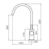Maatvoering Oval chroom