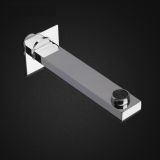 Design bad uitloop Cube 19cm chroom