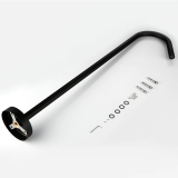 Staande bad uitloop Tube mat zwart