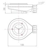 Composiet douchebak Solid ECO 80x119,5cm antraciet structuur leisteen