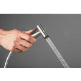 Bidetdouche of toiletdouche Slim met slang 150 cm en wandhouder rvs 'look'