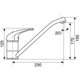 Afmetingen keukenkraan Onda
