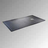 Composiet douchebak met rand Stone ECO 90x170 antraciet structuur granito