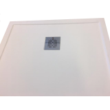 Composiet douchebak met rand Stone ECO 85x125cm wit structuur egaal