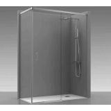 Draaideur met vaste wand en vaste zijwand Padel