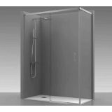 Draaideur met vaste wand en vaste zijwand Padel