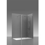 Douchewand Walk In met draaibaar deel