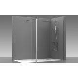Douchewand op maat Walk In met draaibaar deel