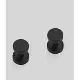 Kleding- en handdoekhaak Ronda ø28mm mat zwart 2 stuks 