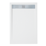 Composiet douchebak met RVS afvoergoot Evolution Eco 80x115 cm leisteen wit 9003