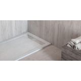 Composiet douchebak met RVS afvoergoot Evolution Eco 90x144 cm leisteen wit RAL 9003
