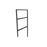 Badmeubelset 3-delig Eternal 90cm eiken - mat zwart, met solid surface wastafel en handdoekrek