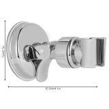 Handdouchehouder met zuignap chroom