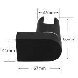 Kantelbare handdouchehouder Tube zwart