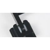 Inklapbaar handdoekrek Gancho inclusief 5 haakjes 38cm mat zwart