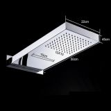 Inbouw hoofddouche Einstein 50x22cm RVS gepolijst met waterval functie