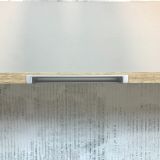 Dubbel badmeubel Roble 120cm, eiken 'look' met Solid Surface wastafel