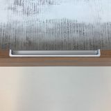 Badmeubel Nogal 80cm, noten 'look' met keramische wastafel
