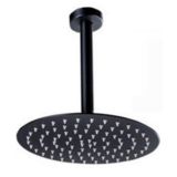 Muursteun Rondo voor hoofddouche 20cm zwart