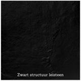 Composiet douchebak Solid ECO 90x120cm zwart structuur leisteen