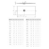 Composiet Light douchebak Boston 70x120cm wit