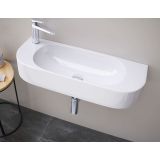 Keramisch Fontein Petit - Links - 71.5x27.5cm wit 
