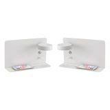 Set van 2 LED wandlampen met planchet, draaibare verlichting en usb aansluiting wit