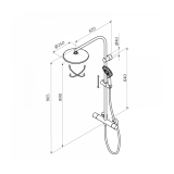 regendoucheset Dry Maatvoering
