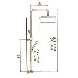 Regendouche garnituur Ona Nero zwart