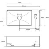 Wiesbaden Rhea XXS Fontein - Rechts - 30,5 x 18 x 11 cm - Wit