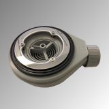 Composiet douchebak met rand Stone Eco 90x170 wit structuur granito