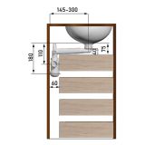 Ruimtebesparend telescopisch wastafel sifon