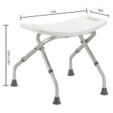 Verstelbare douchestoel Moncayo wit