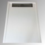 Composiet douchebak Subway Eco 90x140cm wit met afvoergoot structuur egaal