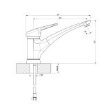 Keukenkraan Ulisse chroom