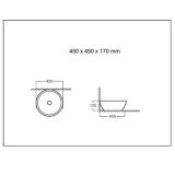 Keramische ronde opbouw waskom Bola ø45cm wit
