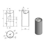 Wastafel vrijstaand Florida ø39x87cm composiet mat wit met kraangat