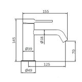 Wastafelkraan time male nikkel geborsteld