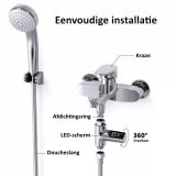 Douchekraan water temperatuur indicator met LED display