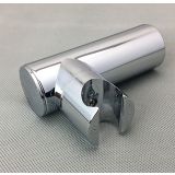 Kantelbare handdouchehouder Pipe messing rond chroom 