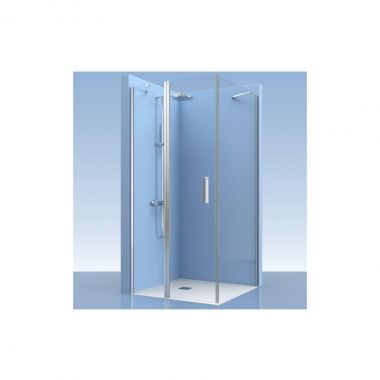 Draaideur met vaste wand en vaste zijwand Padel